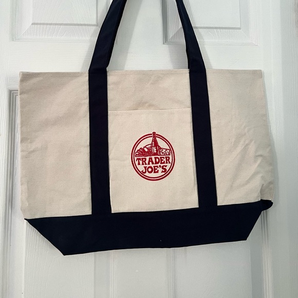 Trader Joe’s Large Canvas Tote Bag - Picture 2 of 5